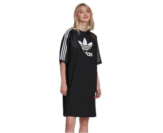 lacitesport.com - Adidas Adicolor Split Trefoil Robe T-shirt Femme, Couleur: Noir, Taille: 34