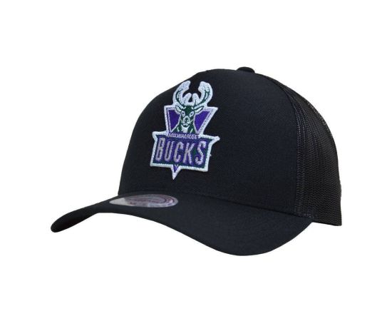 lacitesport.com - Mitchell&Ness Logo Classic Trucker Milwaukee Bucks Casquette Unisexe, Taille: TU