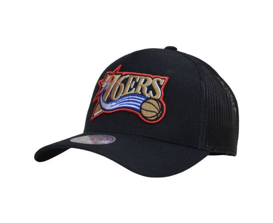 lacitesport.com - Mitchell&Ness Logo Classic Trucker Philadelphia 76ers Casquette Unisexe, Taille: TU