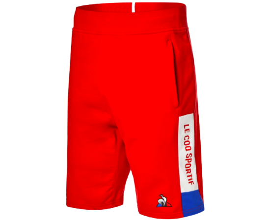 lacitesport.com - Le Coq Sportif Tricolore Regular N°1 Short Homme, Couleur: Rouge, Taille: 2XL
