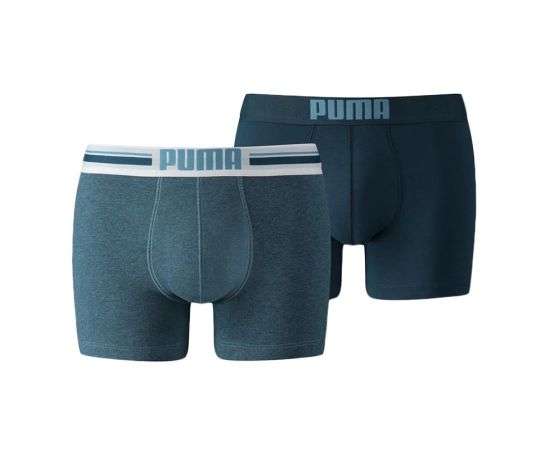 lacitesport.com - Puma Placed Logo Lot 2 Boxer - Boxer, Couleur: Bleu, Taille: S