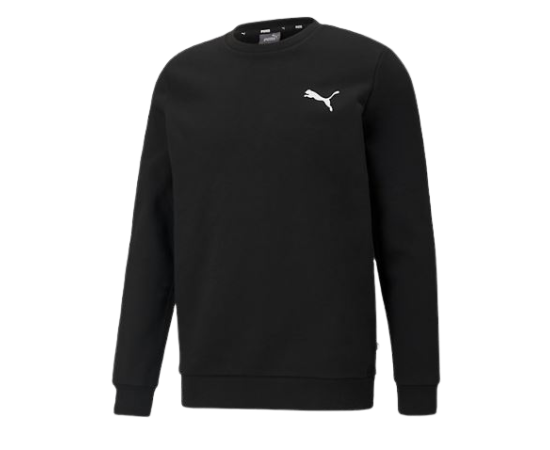 lacitesport.com - Puma Essentials Logo Crew Fleece Sweat Homme, Couleur: Noir, Taille: L