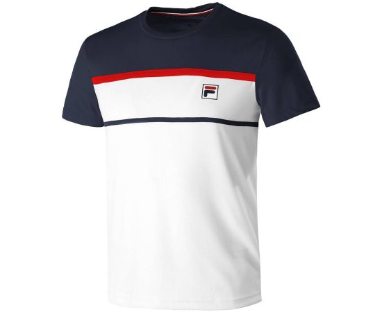 lacitesport.com - Fila Steve T-shirt de tennis Enfant, Couleur: Bleu Marine, Taille: 10 ans