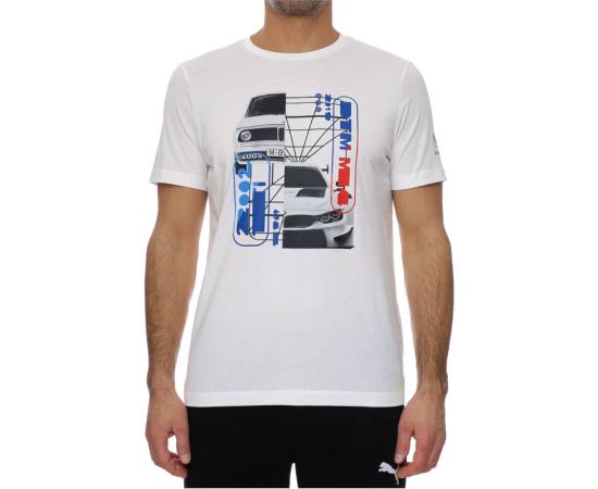 lacitesport.com - Puma BMW M Motorsport Graphic T-shirt Homme, Couleur: Blanc, Taille: XS